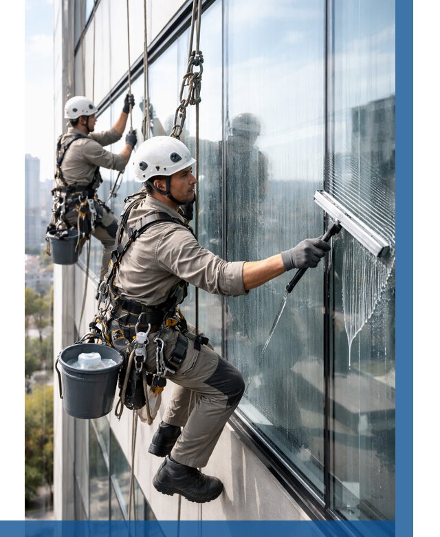 Мойка окон альпинистами в Ярцеве от 4578 р. | ВЫСОТНИК-Рцв