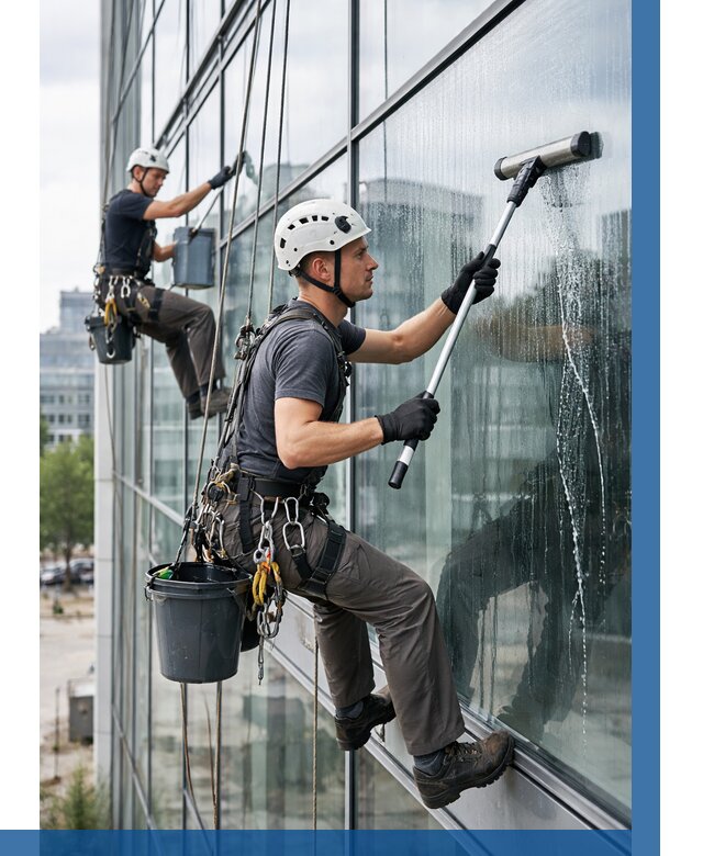 Мойка витражей альпинистами в Ярцеве от 712 р. под ключ|ВЫСОТНИК-Рцв