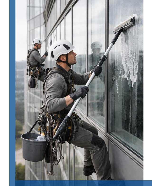 Высотная мойка сплошного остекления с выездом в Ярцеве