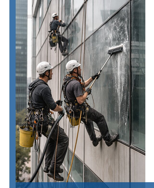 Профессиональная высотная мойка фасадов зданий в Ярцеве