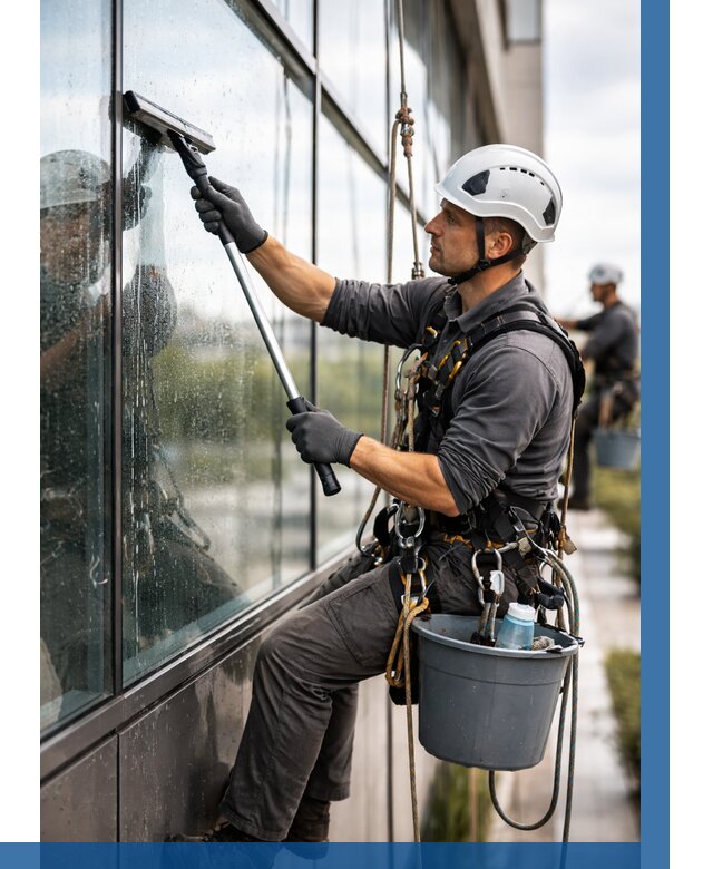 Мойка стеклянных фасадов в Ярцеве от 203 р. | ВЫСОТНИК-Рцв