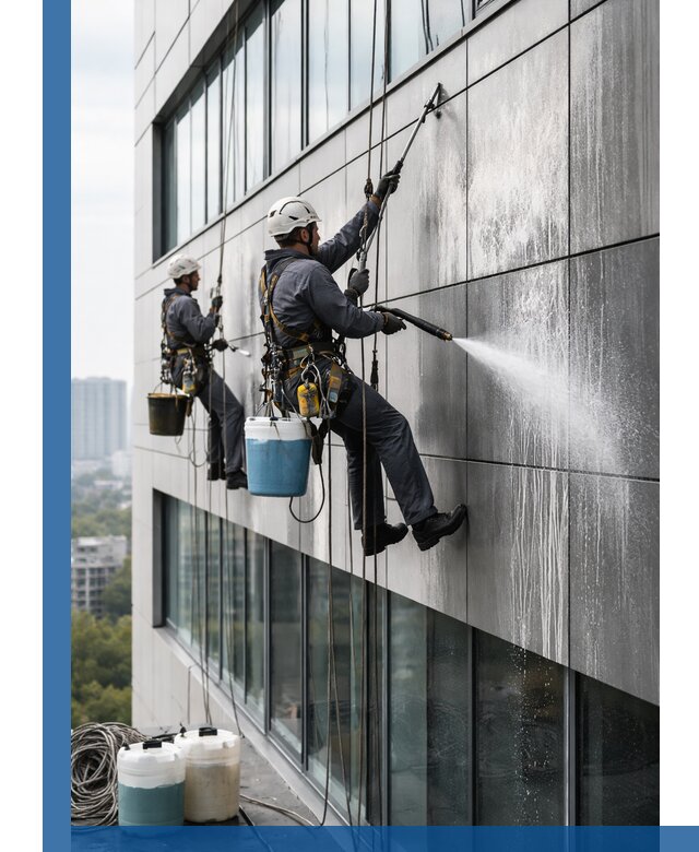 Профессиональная мойка вентилируемых фасадов в Ярцеве