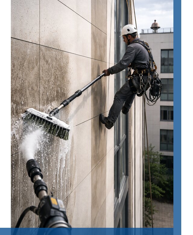 Мойка фасада из керамогранита в Ярцеве от 305 р. | ВЫСОТНИК-Рцв