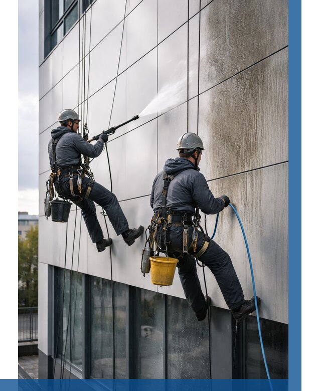 Мойка фасада из композита в Ярцеве по цене от 305 р. | ВЫСОТНИК-Рцв