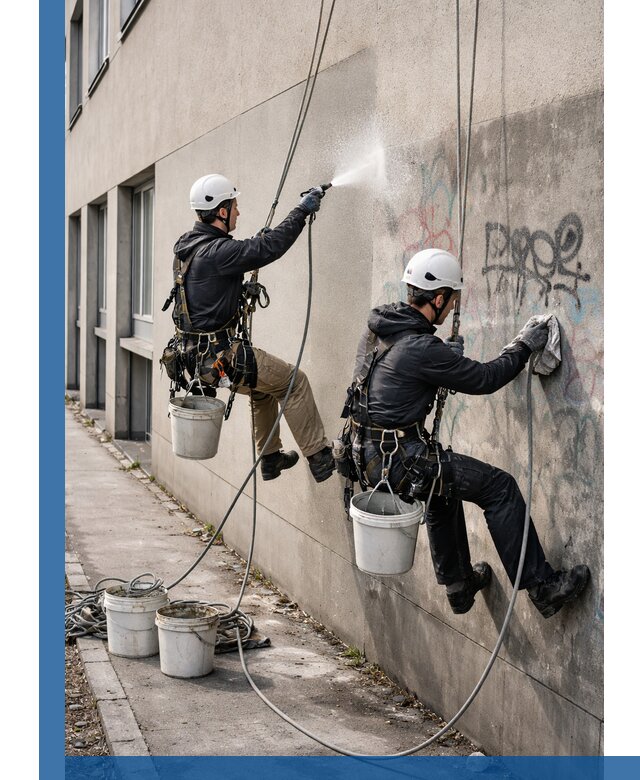 Антиграффити покрытие фасада с защитой от надписей в Ярцеве