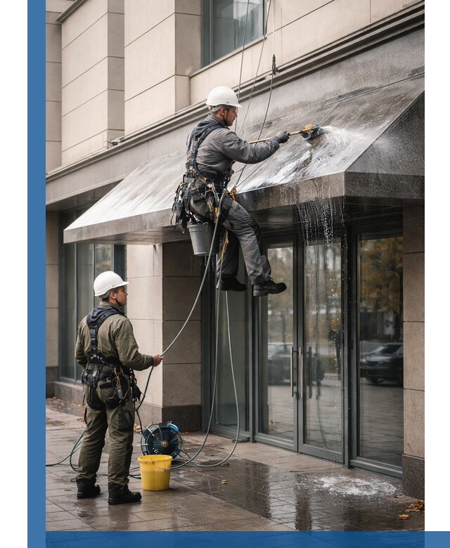 Профессиональная мойка козырьков и навесов в Ярцеве