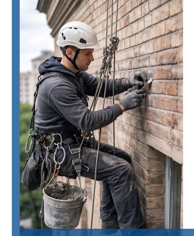 Качественный ремонт кирпичной кладки фасада в Ярцеве с гарантией