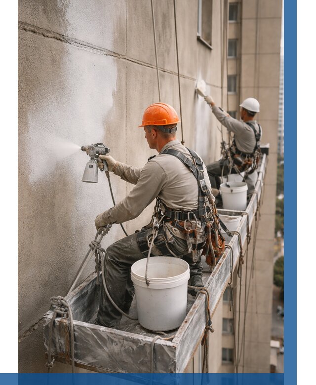 Грунтовка фасада на высоте в Ярцеве от 122 р. | ВЫСОТНИК-Рцв