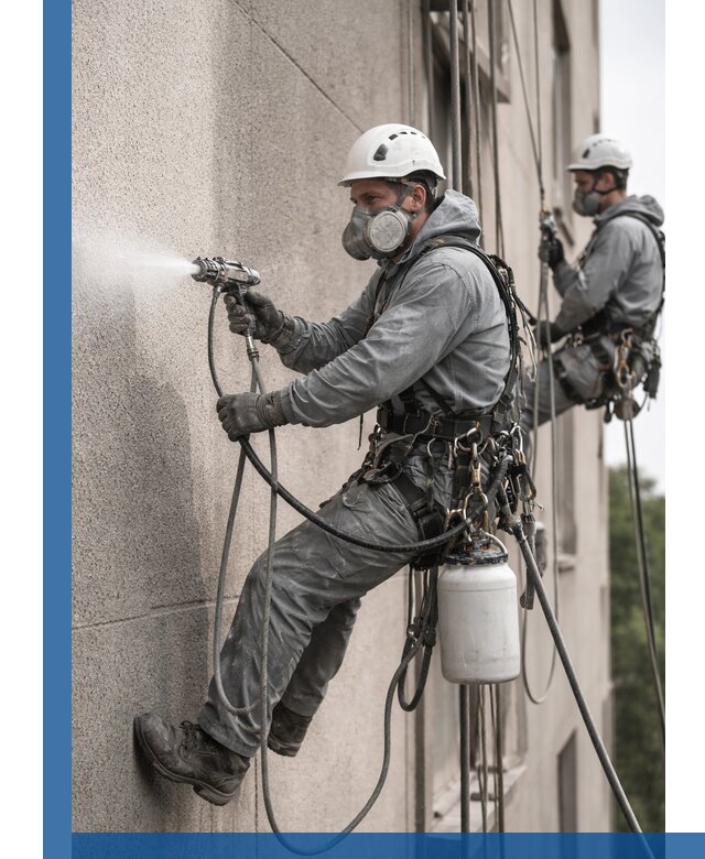 Безвоздушная покраска фасадов зданий в Ярцеве профессионально