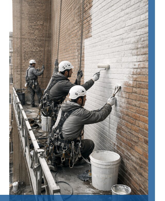 Покраска кирпичного фасада в Ярцеве от 356 р. | ВЫСОТНИК-Рцв