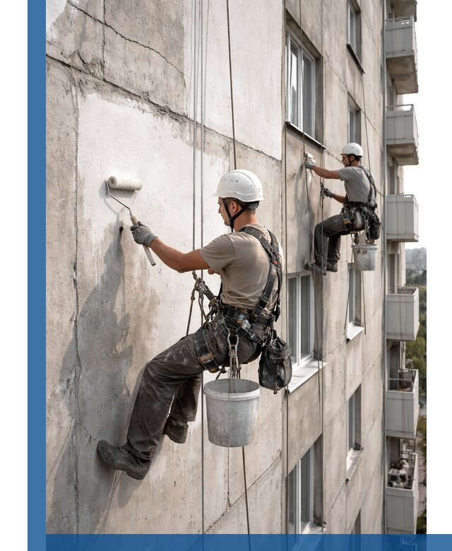 Покраска бетонного фасада в Ярцеве для жилых и промышленных объектов