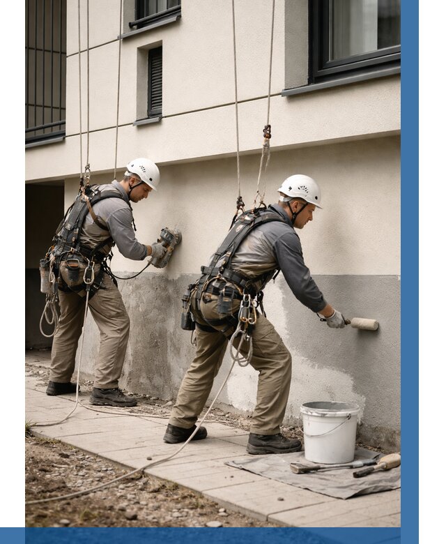 Окраска цоколя здания в Ярцеве от 458 р. под ключ | ВЫСОТНИК-Рцв