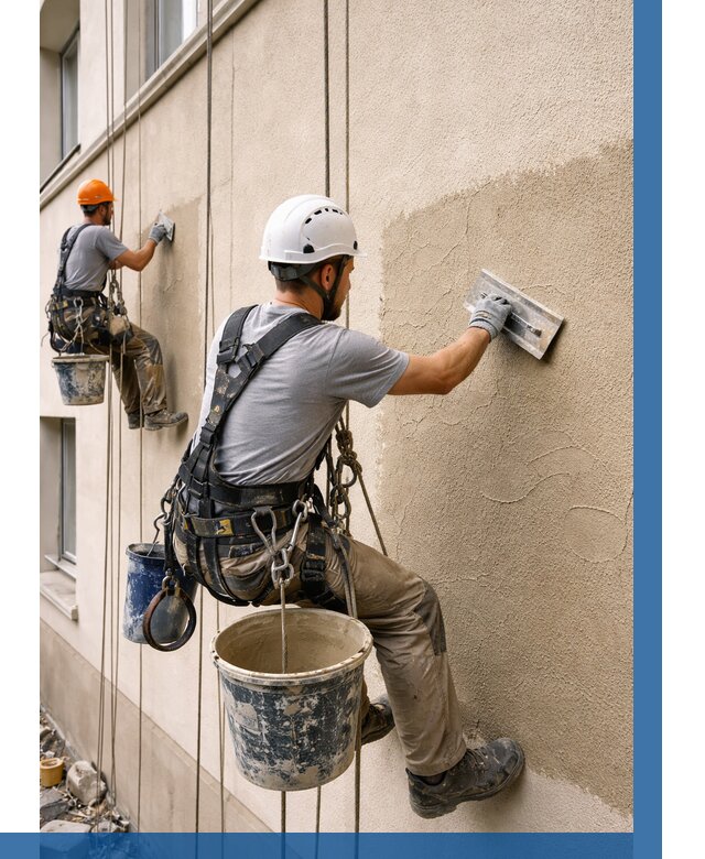 Декоративная штукатурка фасада в Ярцеве от 1221 р. | ВЫСОТНИК-Рцв