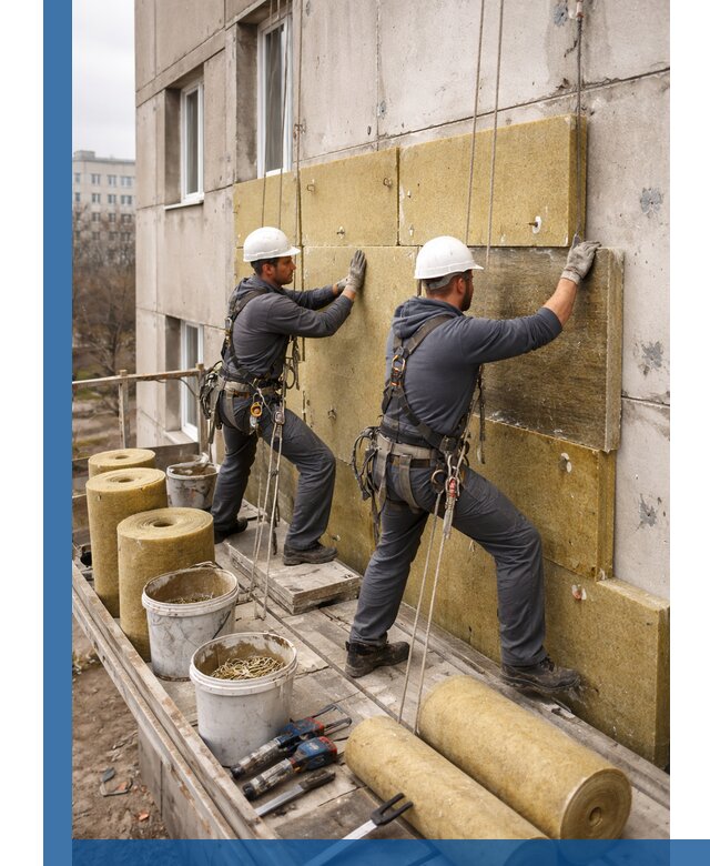 Утепление фасада минватой в Ярцеве под ключ с гарантией