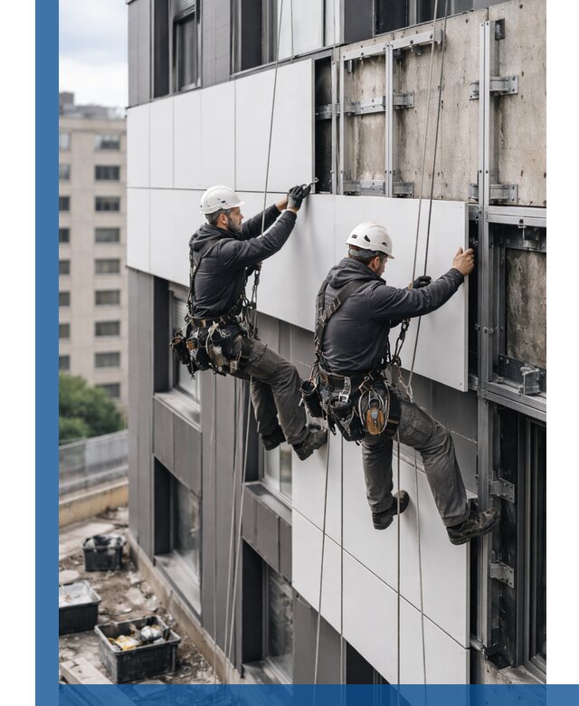 Монтаж композитных панелей фасада в Ярцеве под ключ