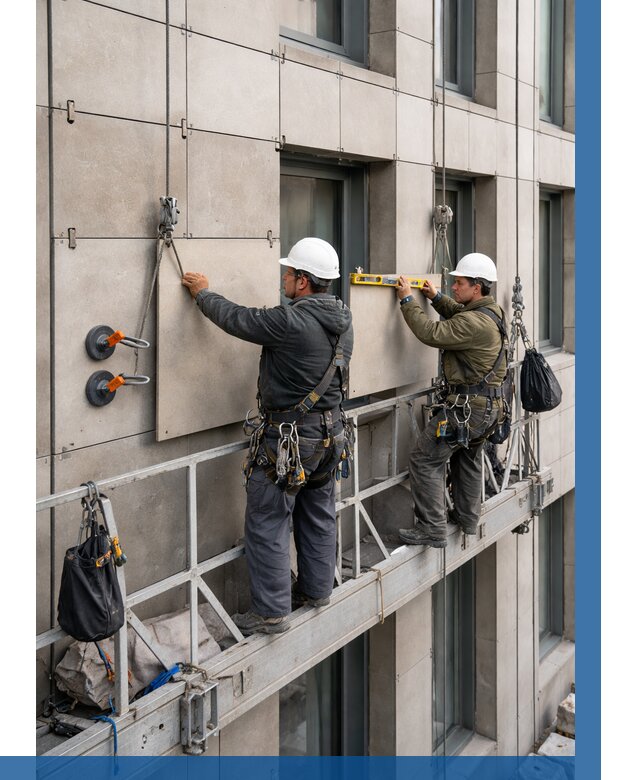 Монтаж керамогранита на фасад в Ярцеве от 2544 р. | ВЫСОТНИК-Рцв