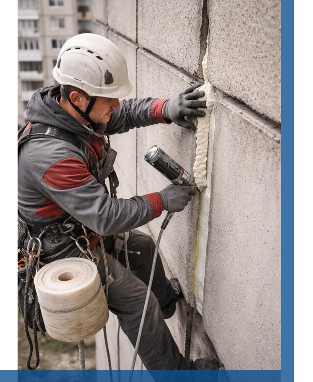 Утепление межпанельных швов в Ярцеве от 712 р. | ВЫСОТНИК-Рцв