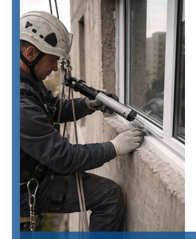 Герметизация оконных швов снаружи в Ярцеве профессионально