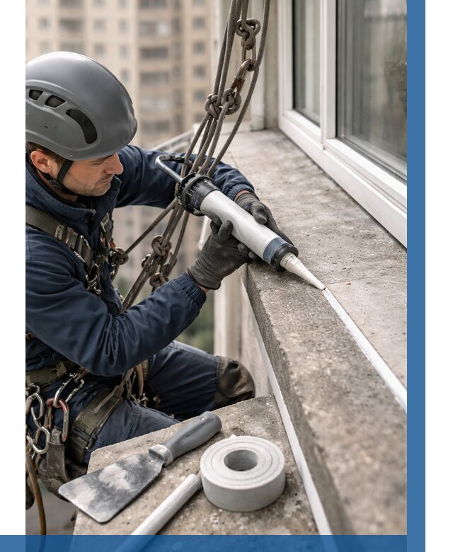 Герметизация балконного козырька в Ярцеве от 4578 р. | ВЫСОТНИК-Рцв