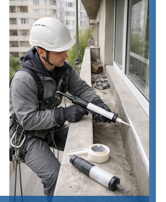 Герметизация швов лоджии в Ярцеве от 4578 р. | ВЫСОТНИК-Рцв