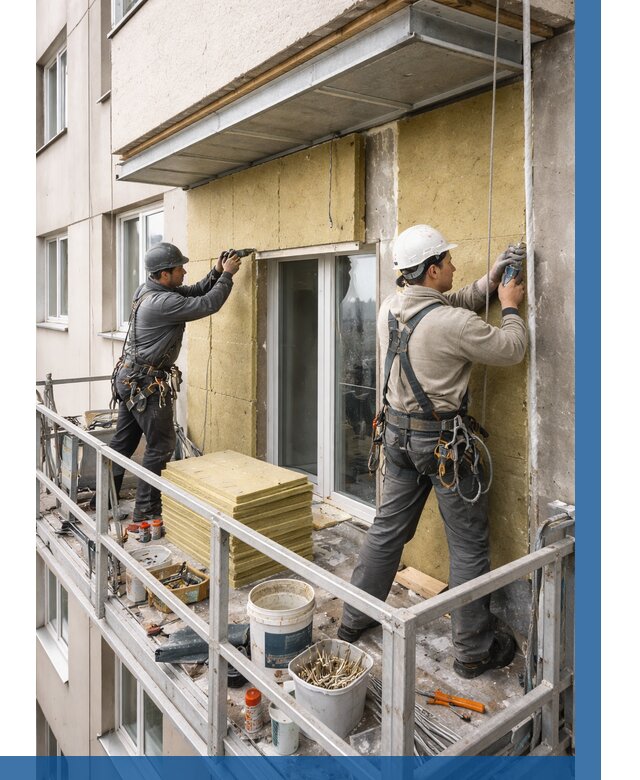 Утепление балкона снаружи в Ярцеве от 1628 р. под ключ ВЫСОТНИК-Рцв