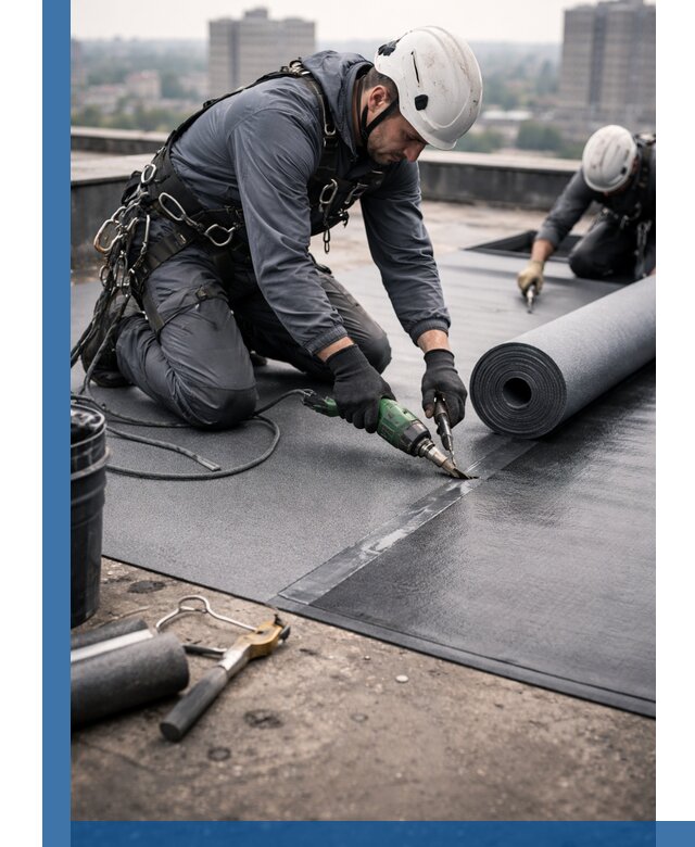 Ремонт мягкой кровли в Ярцеве с выездом промальпинистов