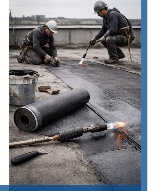 Ремонт рулонной кровли в Ярцеве от 661 р. | ВЫСОТНИК-Рцв