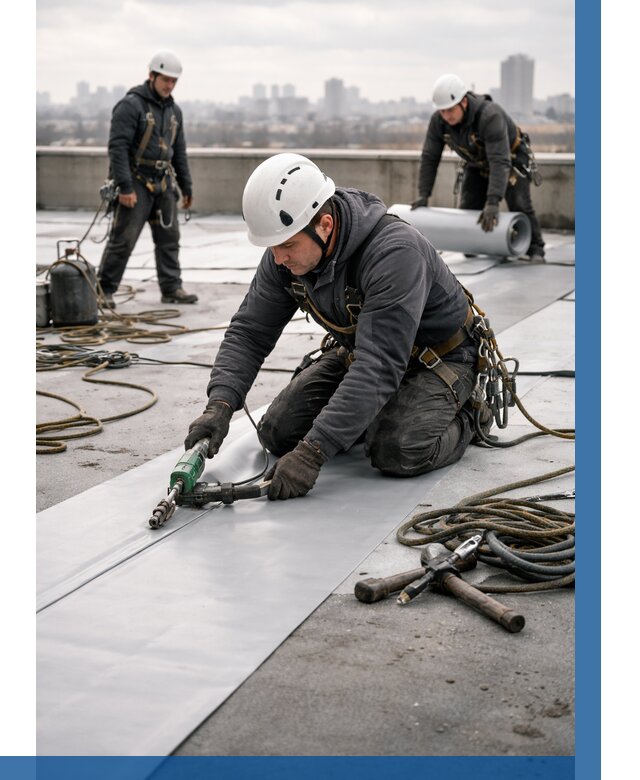 Ремонт мембранной кровли в Ярцеве от 1831 р./м2 | ВЫСОТНИК-Рцв