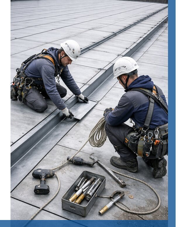 Ремонт фальцевой кровли в Ярцеве от 712 р. | ВЫСОТНИК-Рцв