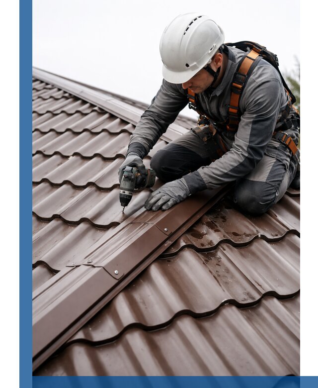 Ремонт металлочерепицы на крыше в Ярцеве профессионально