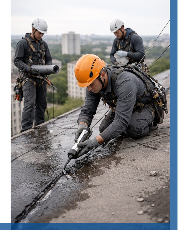 Устранение протечек кровли в Ярцеве от 12209 р. | ВЫСОТНИК-Рцв