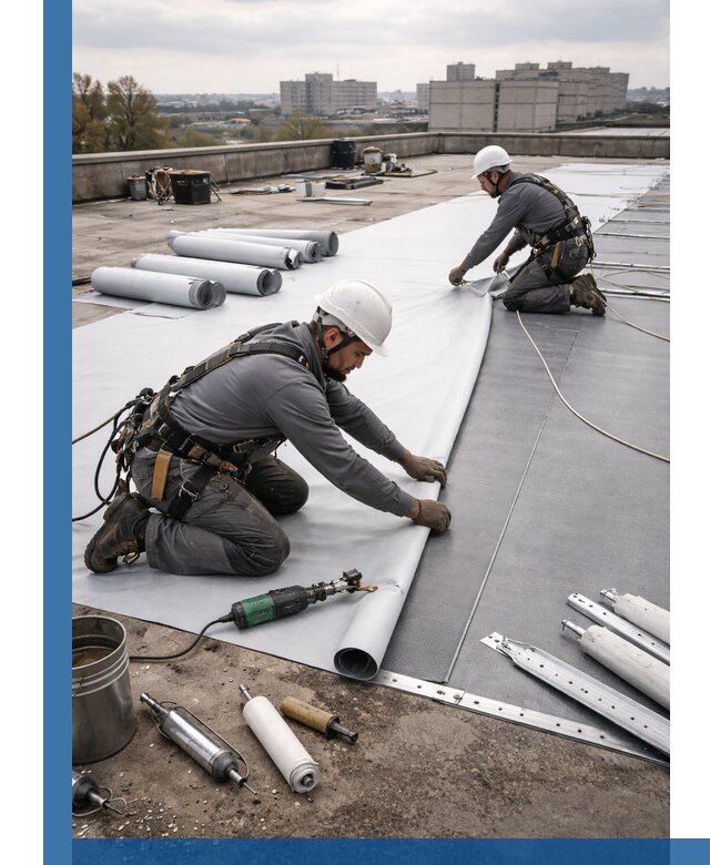 Монтаж мембранной кровли в Ярцеве для промышленных зданий