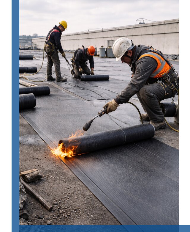 Монтаж наплавляемой кровли в Ярцеве профессионально