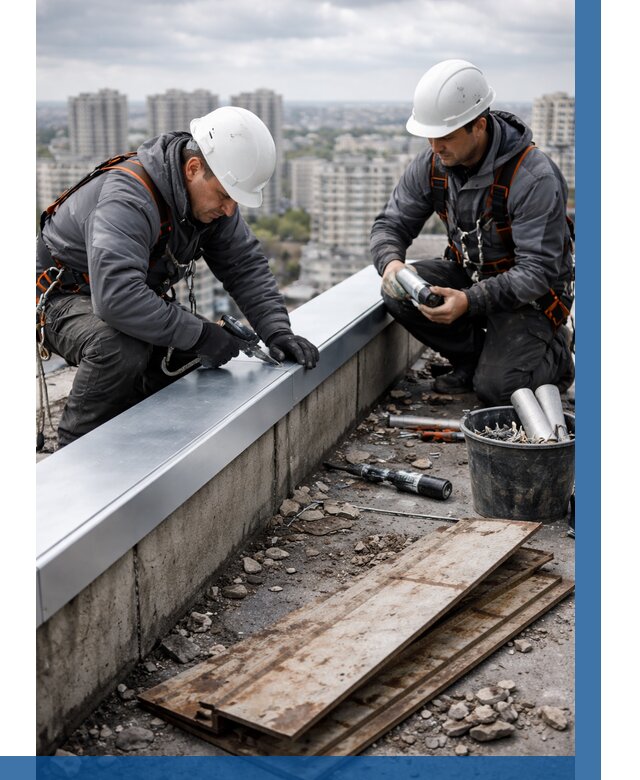 Замена парапетных крышек под ключ в Ярцеве от 1221 р. | ВЫСОТНИК-Рцв