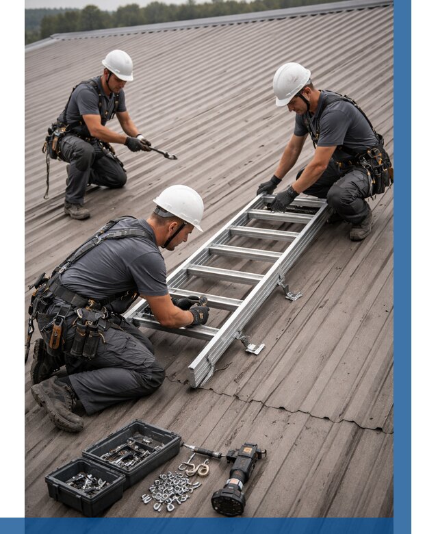 Монтаж кровельной лестницы в Ярцеве от 4578 р. | ВЫСОТНИК-Рцв