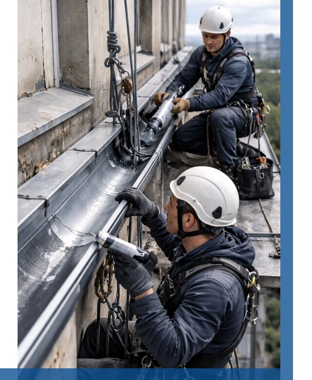 Ремонт водосточных желобов в Ярцеве от 6613 р. | ВЫСОТНИК-Рцв