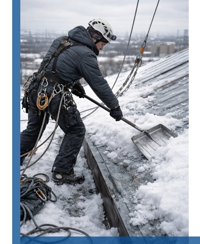 Профессиональная очистка кровли от снега и наледи в Ярцеве