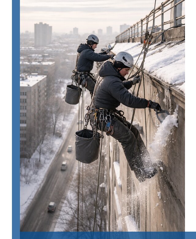 Очистка карнизов от снега в Ярцеве профессионально и безопасно