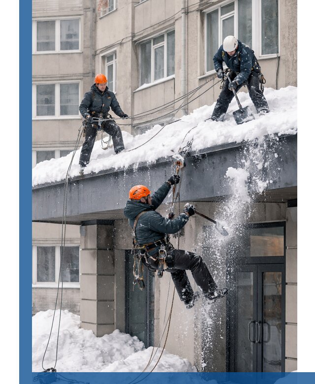 Безопасная очистка навесов от снега в Ярцеве круглогодично