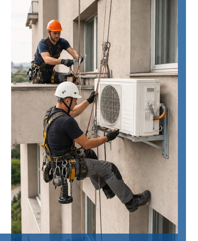 Монтаж внешнего блока кондиционера в Ярцеве от 6613 р. | ВЫСОТНИК-Рцв