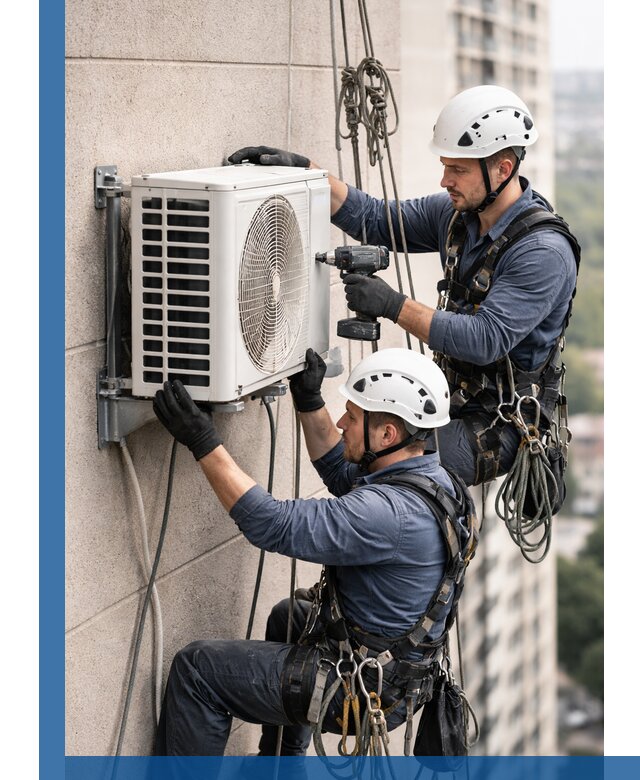 Монтаж внешнего блока кондиционера в Ярцеве установка и крепление