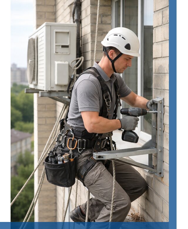 Установка кронштейнов кондиционера в Ярцеве от 3561 р. | ВЫСОТНИК-Рцв