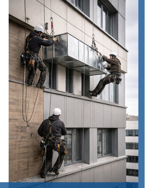 Монтаж воздуховодов на фасаде в Ярцеве от 1526 р. | ВЫСОТНИК-Рцв