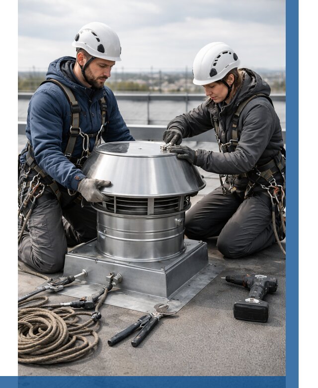 Установка дефлекторов на кровле в Ярцеве от 4578 р. | ВЫСОТНИК-Рцв