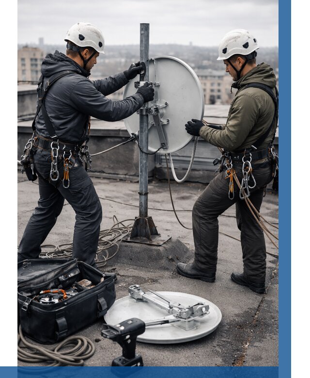 Демонтаж антенн на крыше в Ярцеве от 4578 р. | ВЫСОТНИК-Рцв