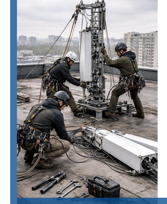 Демонтаж антенн на крыше зданий в Ярцеве с гарантией