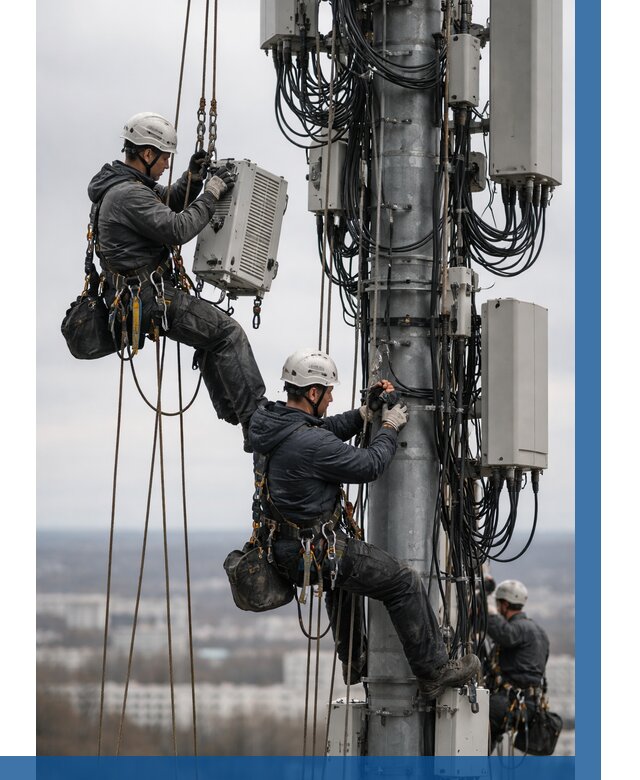 Монтаж оборудования связи на мачте в Ярцеве от 7631 р. | ВЫСОТНИК-Рцв