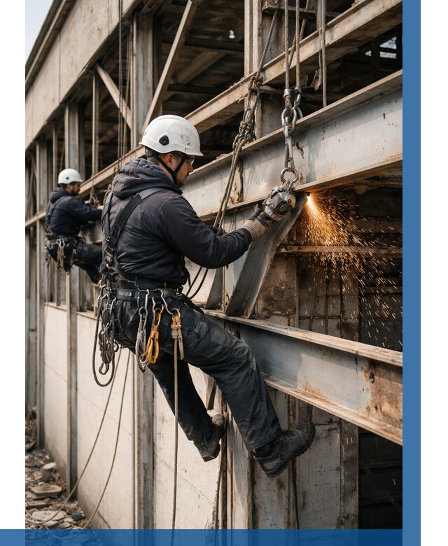 Демонтаж металлоконструкций на высоте в Ярцеве от 6613р. |ВЫСОТНИК-Рцв