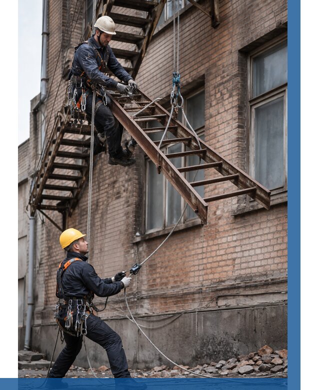 Демонтаж пожарной лестницы в Ярцеве от 12209 р. | ВЫСОТНИК-Рцв