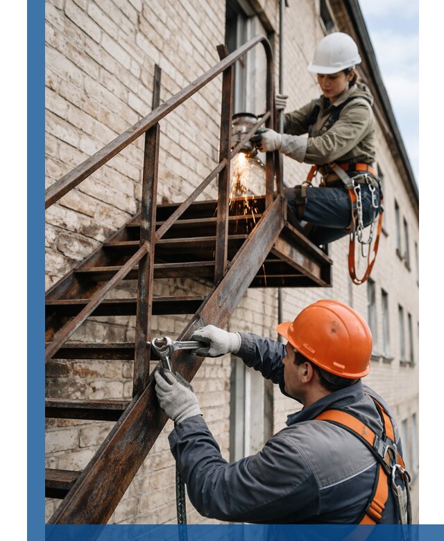 Ремонт и восстановление пожарных лестниц с выездом в Ярцеве